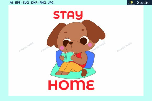 Animals Dog Stay Home Quotes SVG