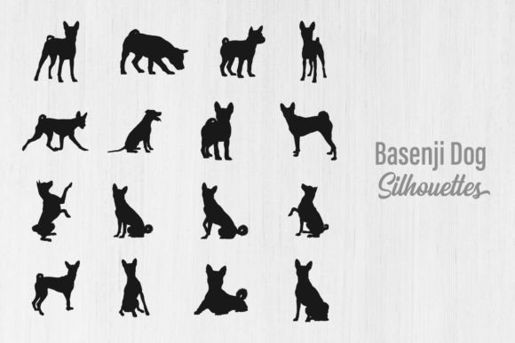 Basenji Dog Silhouettes