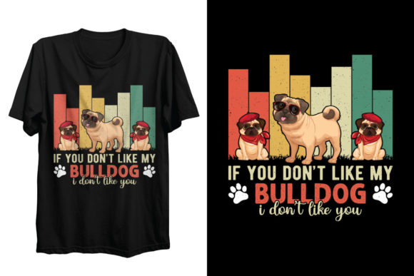 Bulldog SVG T-Shirt Design Dog Niche