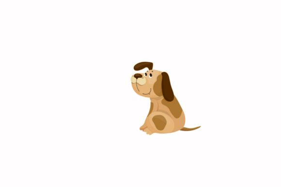 Cartoon Dog Design for Embroidery