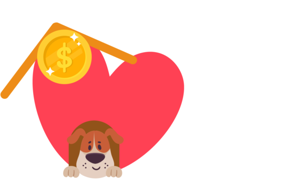 Dog and Gold Love Money SVG
