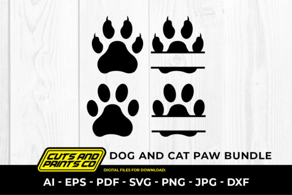 Dog Paw, Cat Paw, Animal Paw SVG Bundle