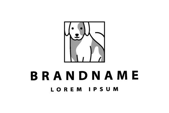 Dog Pet Simple Logo Vector Design Icon