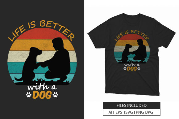 Dog Pet T-shirts Design Vector