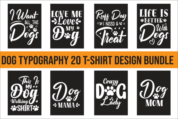 Dog Typography Bundle