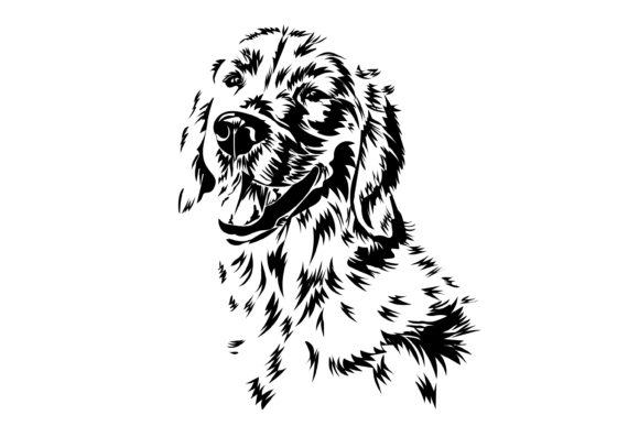 Labrador Retriever Silhouette Line Art