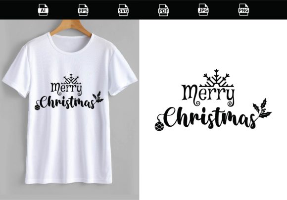 Merry Christmas T-Shirt Embroidery Design