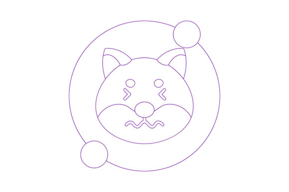 Pet Dog Icons Line Style