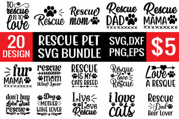 Rescue Pet SVG Bundle