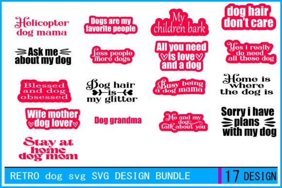 Retro Dog Svg Design Bundle